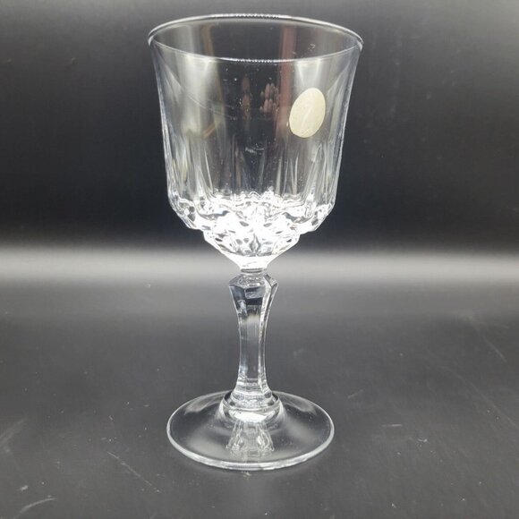 Vintage Cristal DArques France Genuine Lead Crystal Stemware Wine Glass Set of 6 - Picture 8 of 12